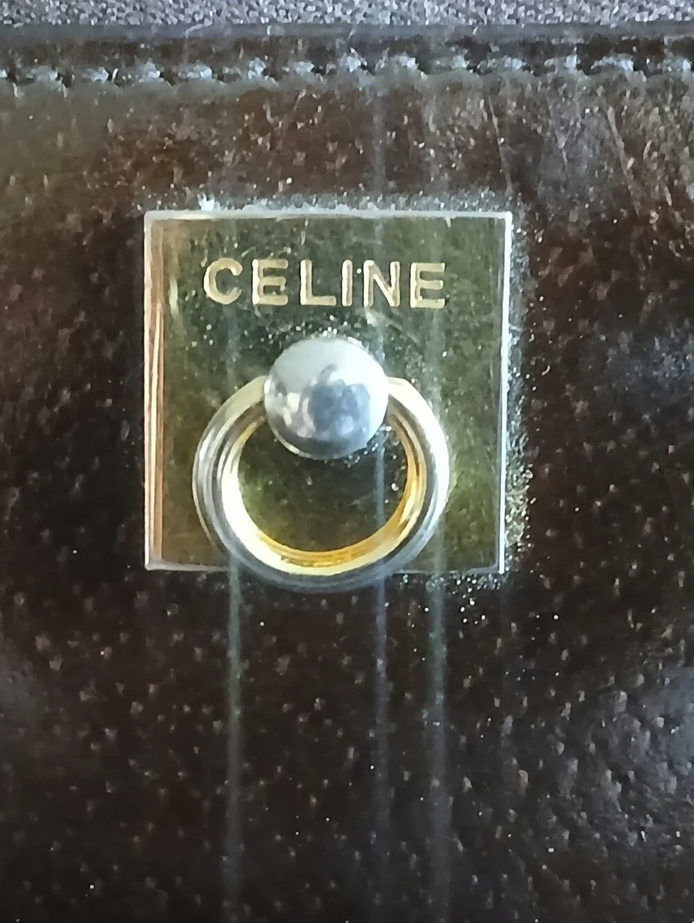 CELINE brown leather coin purse